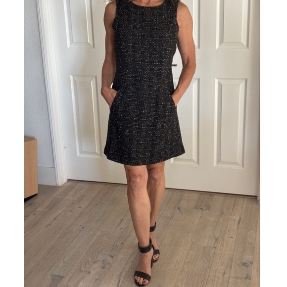 Banana Republic Metallic Tweed Dress w/ Pockets! - Size 2P - Picture 1 of 11